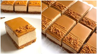 biscoff cheesecake bars lotus cheesecake تشيزكيك اللوتس [upl. by Austina]