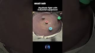 Beyblade fight with industrial equipment short shorts shortsvideo [upl. by Naquin]