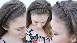 Easy Braided Headband Style  Braided Headbands  Braidsandstyles12 [upl. by Assereht]