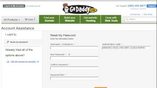 GoDaddy com Password Reset Tutorial [upl. by Steffen]