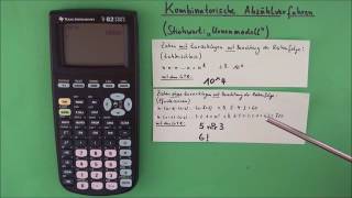 TI82 STATS Kombinatorik Urnenmodelle [upl. by Cyrie]