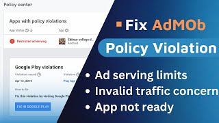 How to fix Google AdMob Policy violation issue  Ad limit App not Ready  Invalid Traffic [upl. by Beasley]