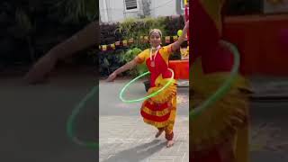 Kannada Rajoyostavam  Hachevu Kannadada Deepa Celebration Dance Classical  Hithiksha  Hulahoop [upl. by Otinauj]