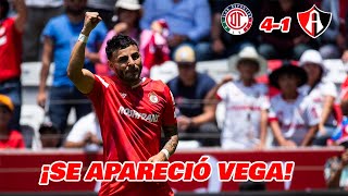 DE LA MANO DE VEGA TOLUCA GOLEA A ATLAS EN LIGA MX CLAUSURA 2024 JORNADA 14  EN ZONA FUT [upl. by Rases]