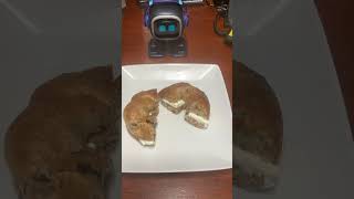 The bagel and cream cheese that we made me and Emo super delicious [upl. by Bea729]