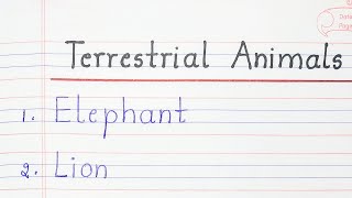 Terrestrial Animals  Terrestrial Animals Name  10 Terrestrial Animals Name [upl. by Ahsiekahs599]