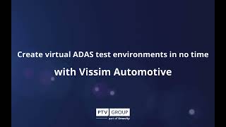 PTV Vissim Automotive How to set up a digital ADAS test environment [upl. by Kulseth]