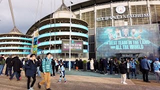 Walking back to the Etihad Campus tram stop after Man City beat Everton [upl. by Atinob942]