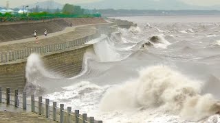 INCREDIBLE TIDAL WAVES Caught On Camera [upl. by Narrat]