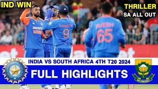 Full Highlights  India vs South Africa 4th T20 Highlights 2024  IND vs SA 4th T20 Highlights 2024 [upl. by Ahscrop]