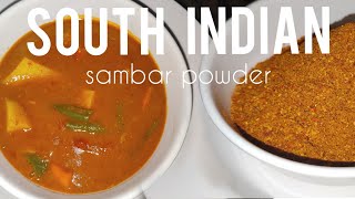 Sambar Powder Recipe  Homemade Sambar Masala Podi Recipe [upl. by Iyre]