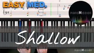 Real Piano Tutorial SHALLOW with FollowUp Tutorial [upl. by Eustis262]