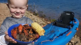 Crawfish Catch amp Cook  Camping on Deserted Island Fishing amp Trapping Dinner [upl. by Alane290]