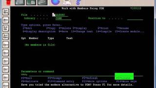 AS400 Tutorial  Create Source Physical File Member [upl. by Laspisa638]