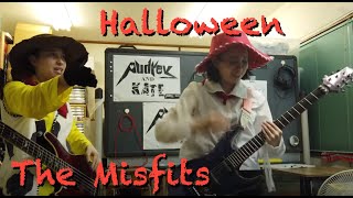 The Misfits  Halloween  guitar  lefty bass cover ミスフィッツ [upl. by Sivel]