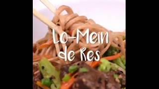 ¿Cómo preparar un Lo mein de res [upl. by Yesdnil]