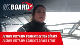 Justine Mettraux contente de son départ  Vendée Globe 2024 [upl. by Otsirave460]