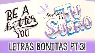 ¿Cómo hacer letras bonitas PARTE 3 ✄ Barbs Arenas Art [upl. by Anastasie]