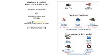 Pasos para Publicar Foto Gratis Con Login en ClasificadosOnline [upl. by Torosian]