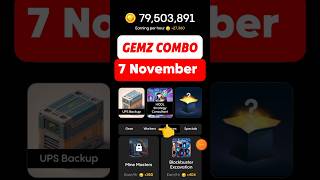 Gemz Daily Combo Today 7 November Daily Combo Today gemz combo airdrop [upl. by Ardnat845]