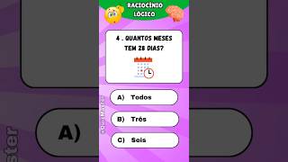 Raciocínio lógico quiz raciociniologico raciociniologico escola [upl. by Kele]