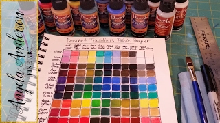 Creating a Color Mixing Guide Chart  Acrylic Painting Tutorial for Beginners  Learn to Mix Paint [upl. by Dlanor]