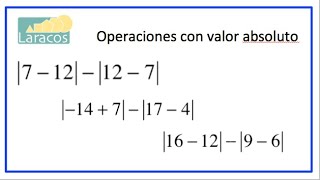 Operaciones con valor absoluto [upl. by Kimball]