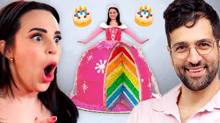 Lifesize Princess Dress Cake ft Rosanna Pansino [upl. by Cord14]