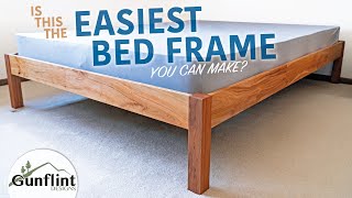 Super Simple Queen Bed Frame  DIY In A Day [upl. by Fairfax]