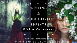 Wednesday Writing and Productivity Sprints Character Picture Poll and Chats for June 12th [upl. by Sokul]