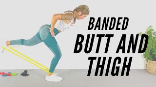 30 MinuteButt and Thigh Workout with Bands NO SQUATS  NO LUNGES [upl. by Peggy]