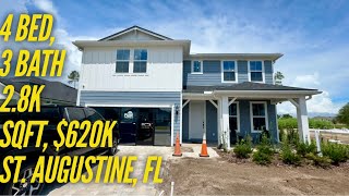 620k St Augustine 4 beds 3 baths 28k sqft model home new build [upl. by Irt373]