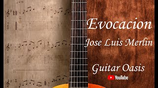 Evocacion  Jose Luis Merlin Solo  Guitar Tab [upl. by Eelirem]