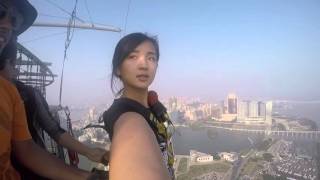 GoPro Bungee Jumping in Macau Tower [upl. by Rosenkranz813]