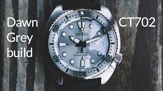 Custom Seiko Dawn Grey Turtle  CT702 Crystaltimes SKX conversion case build [upl. by Ainslie]