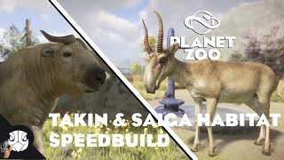 Building a Saiga Antelope amp Takin Habitat in Planet Zoo [upl. by Brody]