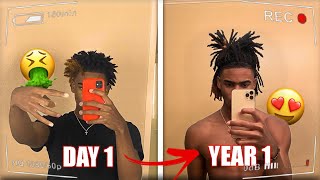 My Dreadlock Journey  1 Year Transformation CRAZY GROWTH [upl. by Einneg]