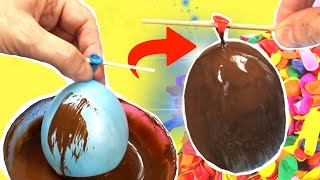 How to make chocolate easter egg with a balloon [upl. by Cailly998]