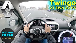 2023 Renault Twingo ZE 82 PS TOP SPEED GERMAN AUTOBAHN DRIVE POV [upl. by Modnarb344]