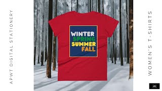 Seasonal TShirts  Blue Winter Seasons Womens TShirt tshirt seasons seasonal womensfashion [upl. by Nihsfa17]