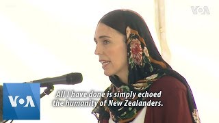 New Zealand PM Ardern Wears Hijab Says Humbled by Support at Mosque [upl. by Brittaney]