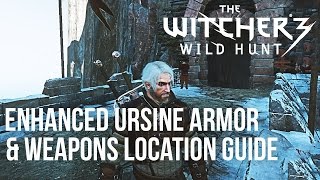 The Witcher 3  Enhanced Ursine Armor amp Weapons Diagram Guide  Locations [upl. by Amilah]