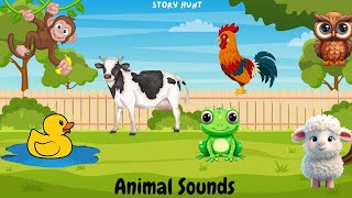 Animal Sounds Song for kidsrhymeskidsvideocartoon [upl. by Aldredge]