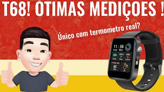 Unboxing e Review do T68 SmartWatch para saúde [upl. by Ahsienroc]