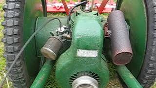 VINTAGE ALLEN SCYTHE PETROL MOWER   CHALE SHOW  IOW chaleshow [upl. by Mushro]