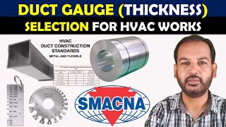 Duct Gauge Selection for HVAC Works  Duct Sheet Thickness as per SMACNA in Urdu [upl. by Wayland]