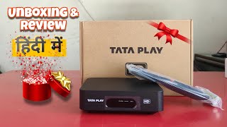 Tata Play HD Set Top Box Unboxing amp Review in Hindi  Tata Play DTH [upl. by Sola]