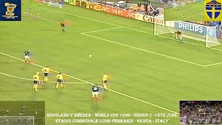 SCOTLAND V SWEDENWORLD CUP 199–GROUP C–16TH JUNE–STADIO COMUNALE LUIGI FERRARIS GENOA–ITALY [upl. by Reede]