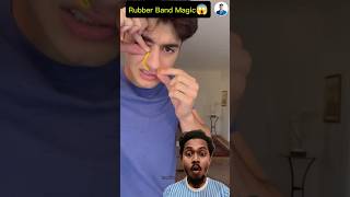 Rubber Band Magic Tricks Challenge  Easy Magic Tutorial shorts magic tricks challenge facts [upl. by Yenittirb]