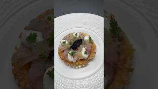 Crispy Blinis with mackerel lemon cream and lumpfish caviar [upl. by Dinerman]